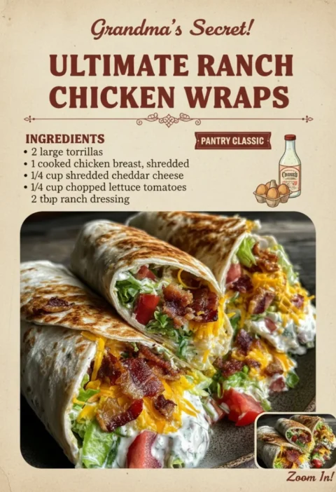 Cheesy Bacon Ranch Wraps