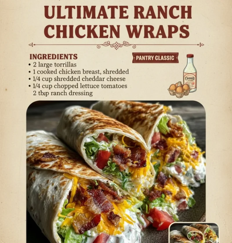 Cheesy Bacon Ranch Wraps