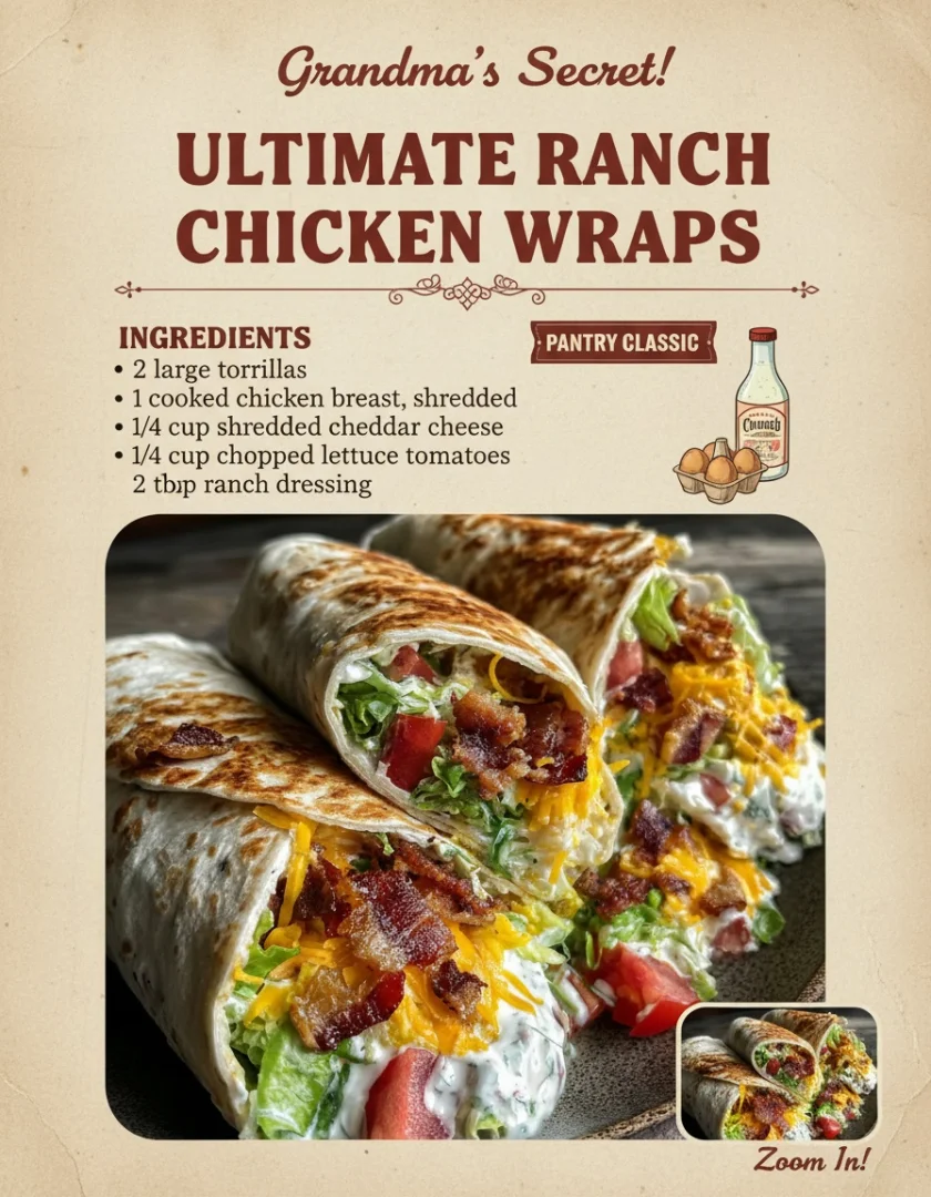 Cheesy Bacon Ranch Wraps