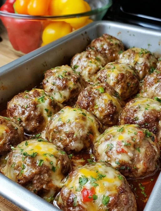 Cheesy Meatballs
