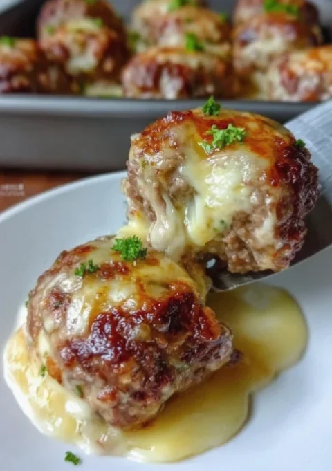 Cheesy Stuffed Meatloaf Bites