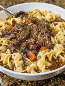 CROCK POT BEEF AND NOODLES