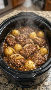 CROCKPOT CUBE STEAK & GRAVY