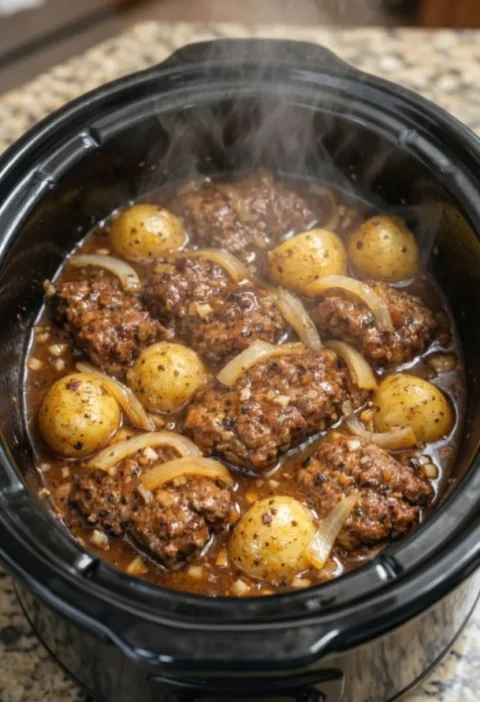 CROCKPOT CUBE STEAK & GRAVY