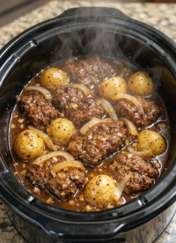 CROCKPOT CUBE STEAK & GRAVY