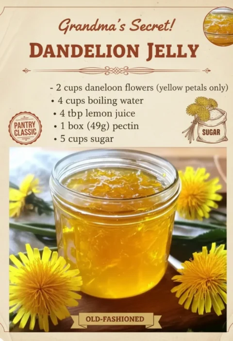fresh dandelion jelly