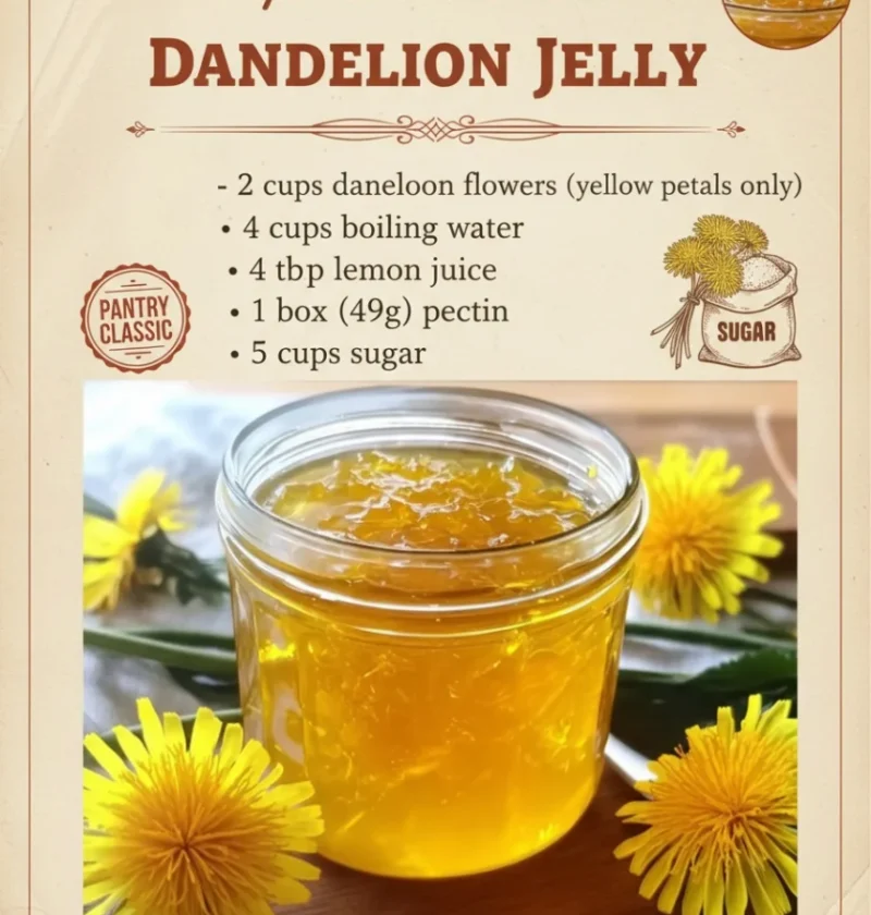 fresh dandelion jelly