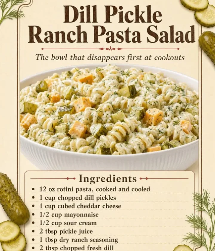 dill pickle ranch pasta salad