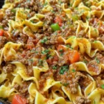 Cheesy Garlic Butter Beef Spaghetti