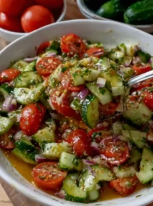 Fresh Cucumber and Tomato Salad