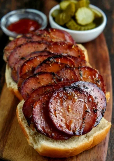 Fried Bologna Sandwich