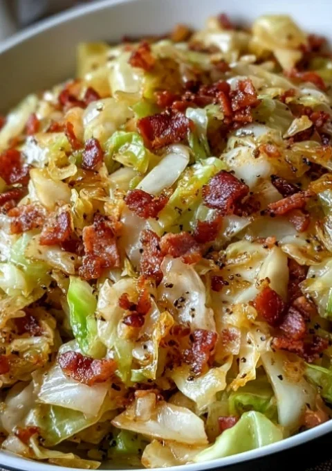 Fried Cabbage with Bacon