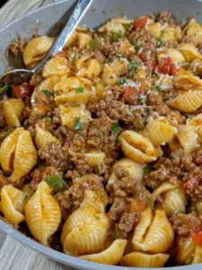 Ground Beef Shell Pasta