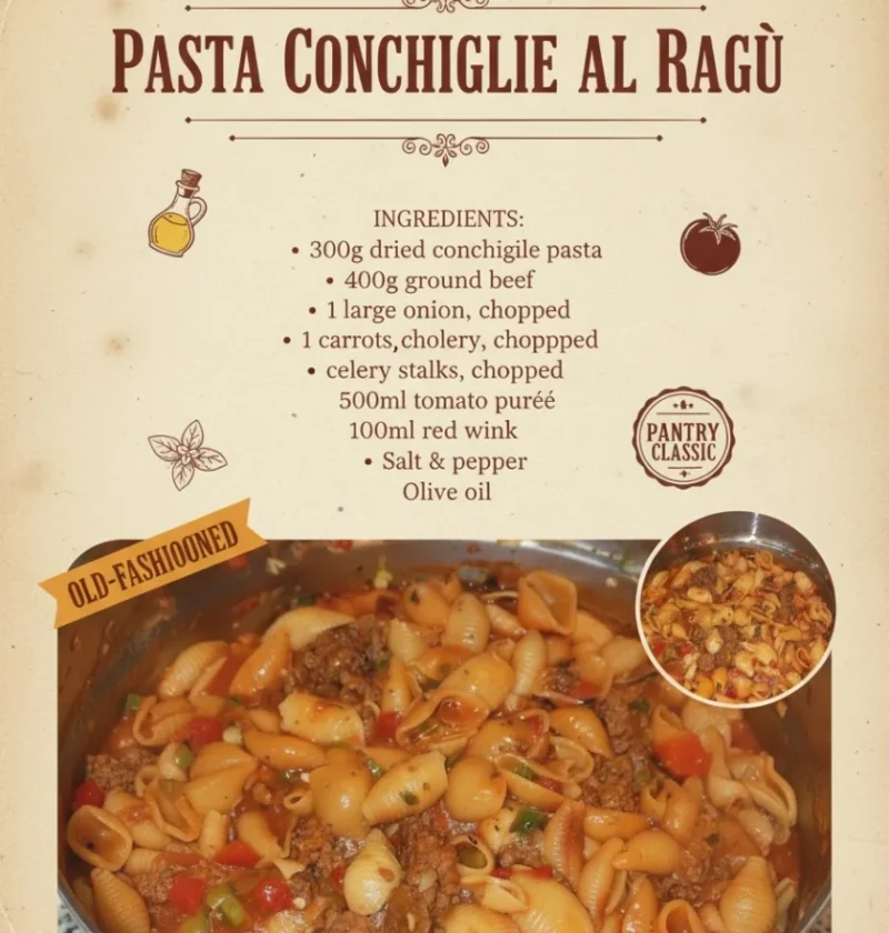 homemade Mexican pasta shells with ground beef