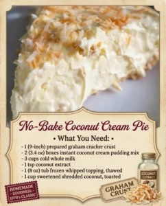 No-Bake Coconut Cream Pie