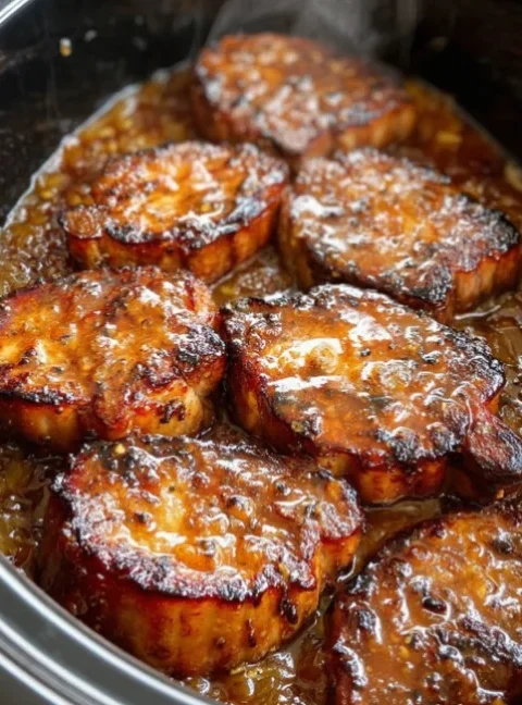 Savory Glazed Ham Slices