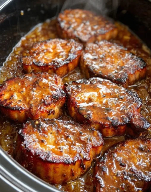 Savory Glazed Ham Slices