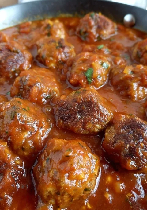Sicilian Meatballs in Sauce