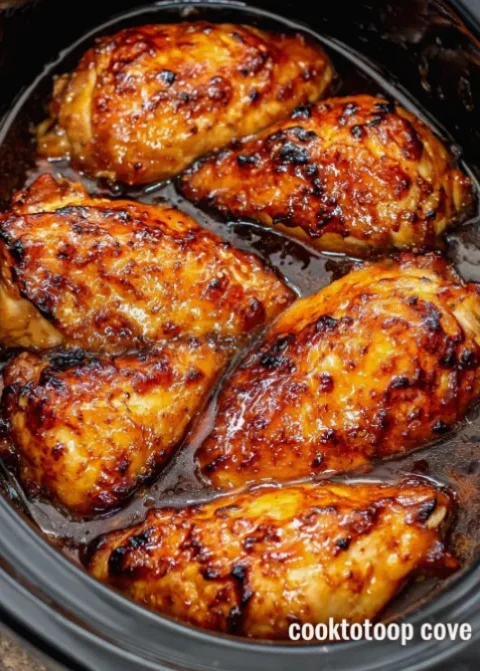 Slow Cooker 3-Ingredient Maple Glazed Chicken