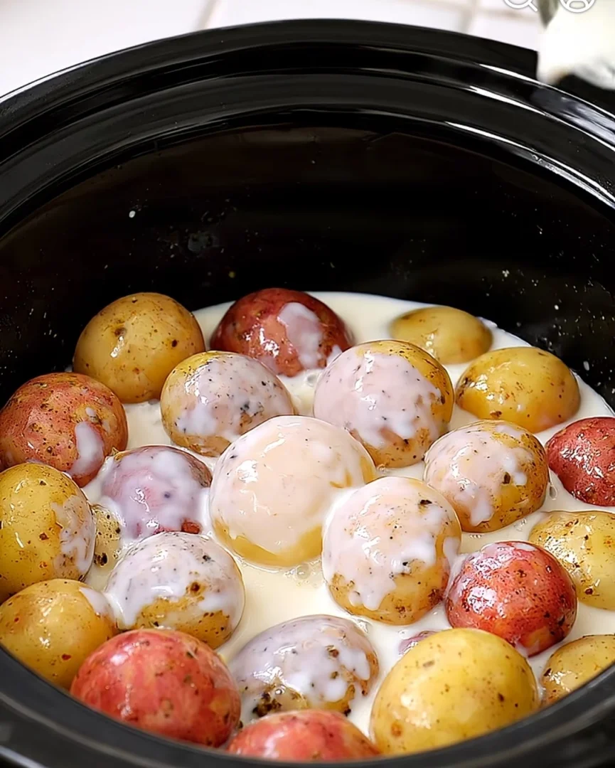 Slow Cooker 4-Ingredient Amish-Style Evaporated Milk Potato