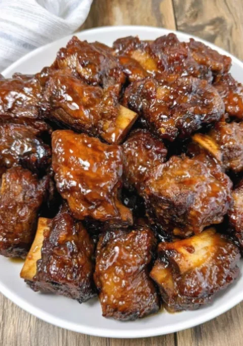 Slow Cooker 4-Ingredient Brown Sugar Pork Ribs