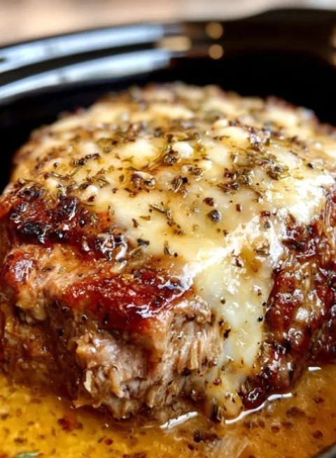 Slow Cooker 4-Ingredient Honey Mustard Pork Roast