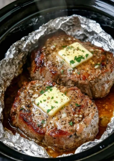 Slow Cooker 4-Ingredient Ranch Pork Chops