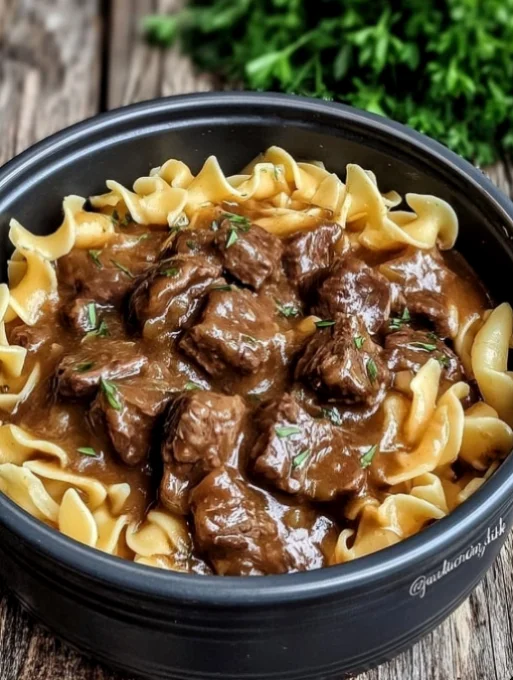 Slow Cooker Beef and Noodles