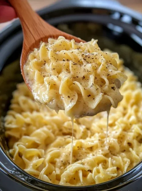 Slow Cooker Depression Era Lard and Noodles