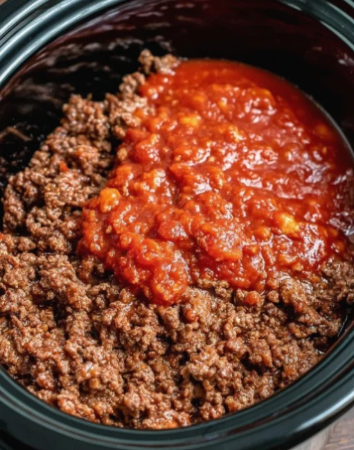 Slow Cooker Ground Beef and Tomato Soup