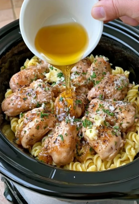 slow cooker honey butter chicken pasta