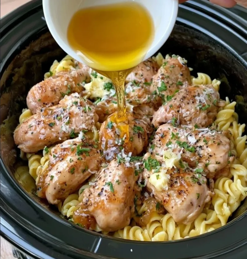 slow cooker honey butter chicken pasta