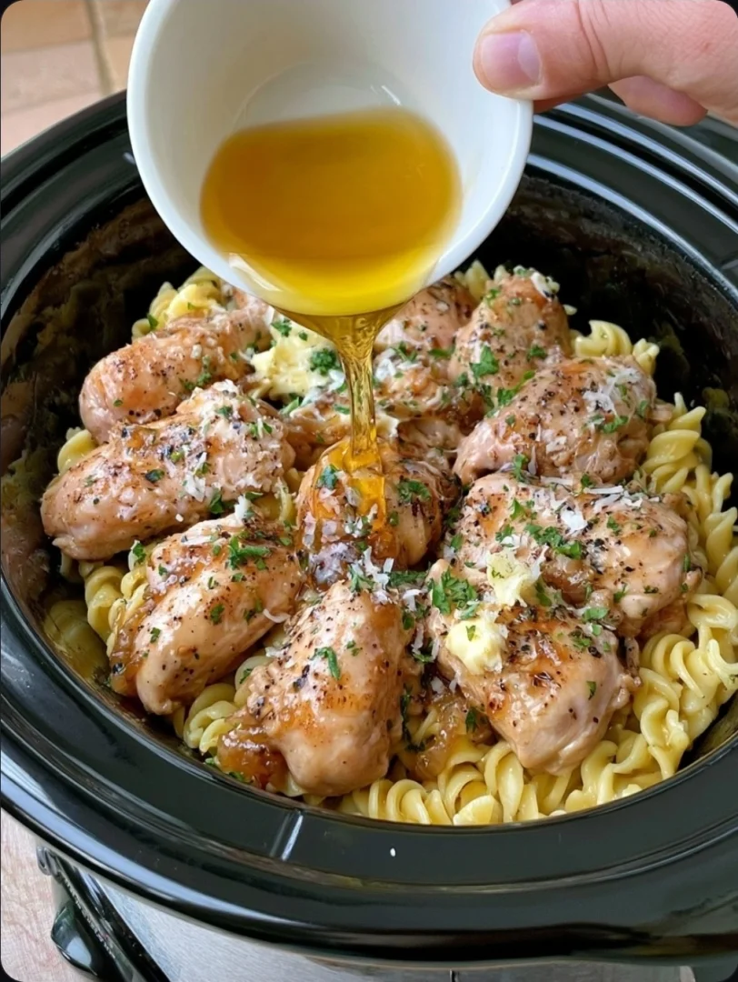 Slow Cooker Honey Butter Chicken Pasta