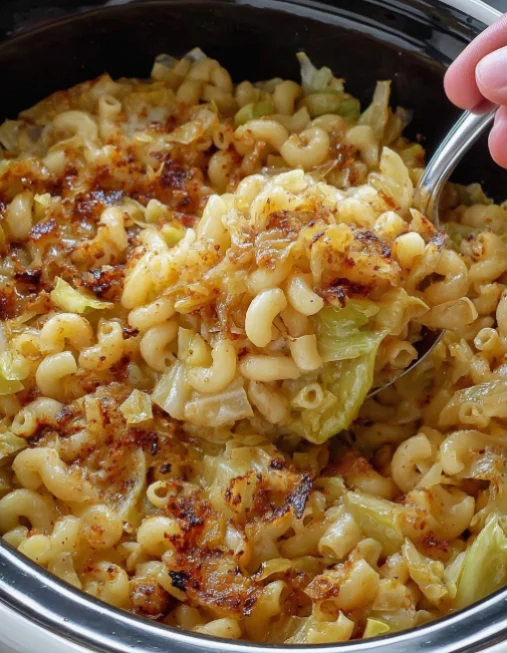 Slow Cooker Poor Man Cabbage and Macaroni
