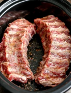Slow cooker pork ribs recipe
