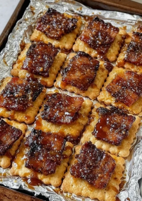 Southern 4-Ingredient Brown Sugar Bacon Crackers