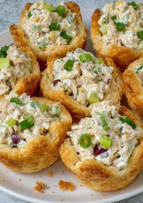 Southern 4-Ingredient Chicken Salad Pastry Cups