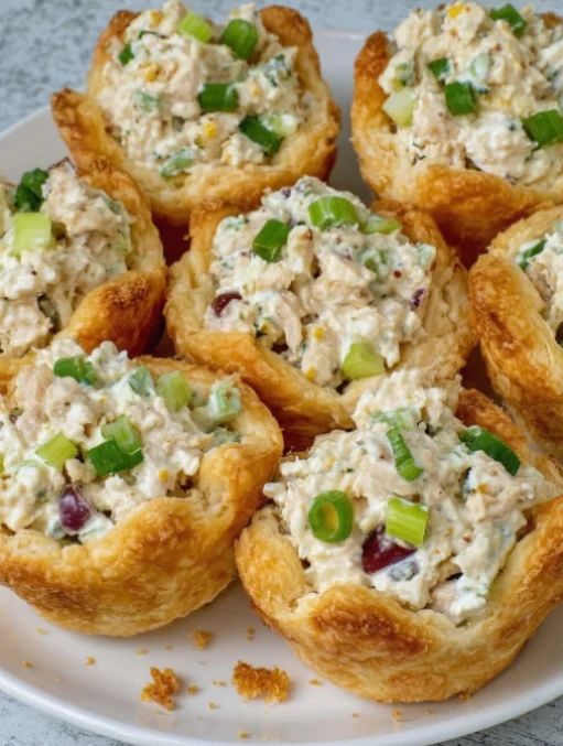 Southern 4-Ingredient Chicken Salad Pastry Cups