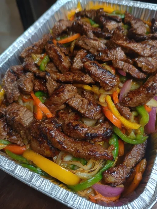 Steak fajita recipe with bell peppers and onions