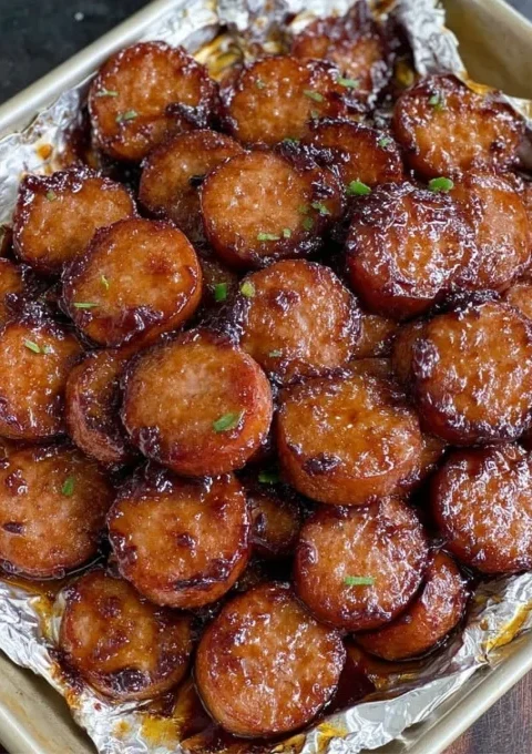 Sticky Sweet Sausage Bites