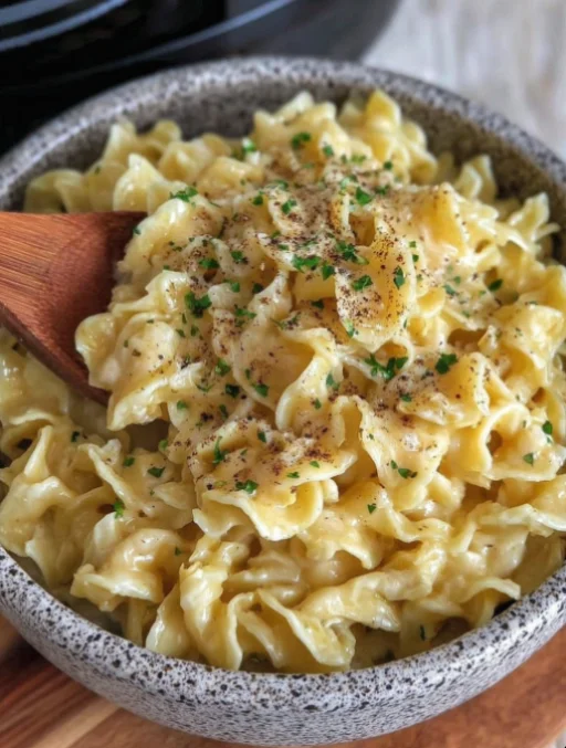 3-Ingredient Slow Cooker Butter Noodles