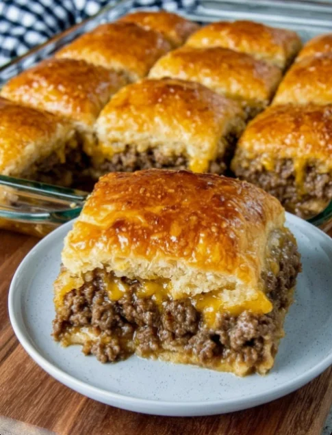 4-Ingredient Beef Crescent Squares