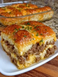 4-Ingredient Beef Crescent Squares