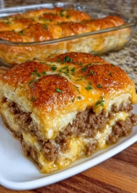 4-Ingredient Beef Crescent Squares
