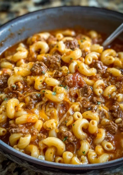 Beef Macaroni Soup