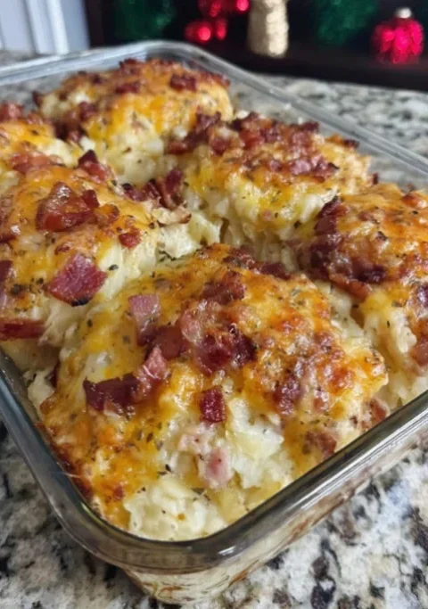 Cheesy Bacon Potato Casserole