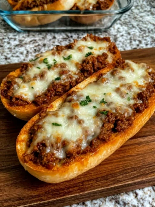 Cheesy Garlic Bread Sloppy Joes