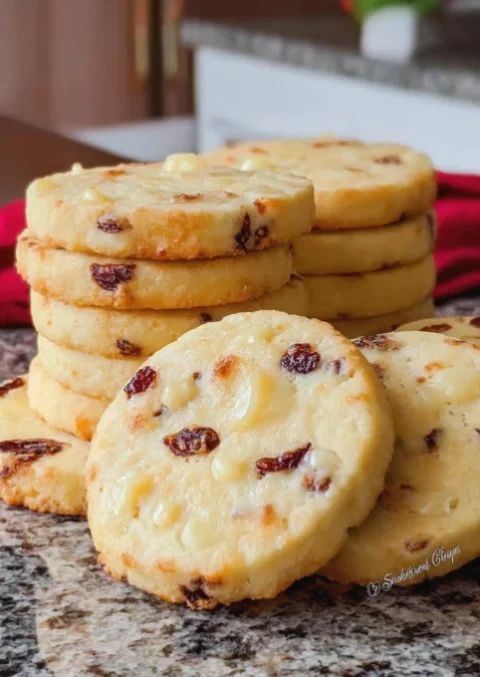 Cranberry Orange Shortbread Cookies