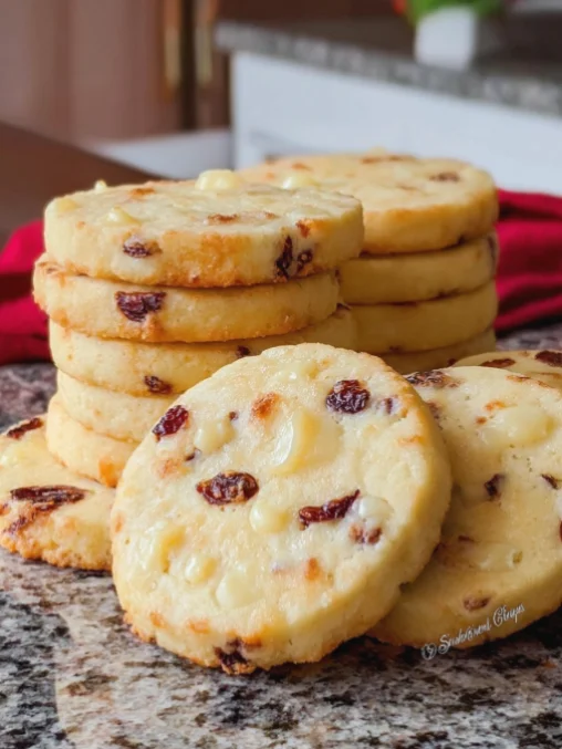 Cranberry Orange Shortbread Cookies