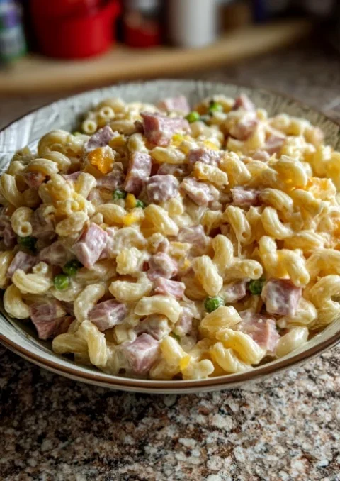 Creamy Ham Pasta Salad